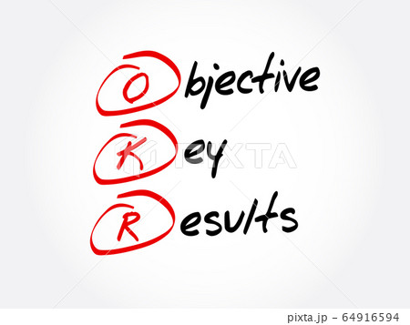 OKR - Objective Key Results acronym 64916594