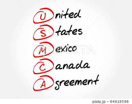 USMCA acronym, concept background USMCA acronym, concept background 64916596
