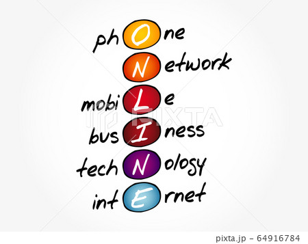 Online acronym, business concept background Online acronym, business concept background 64916784