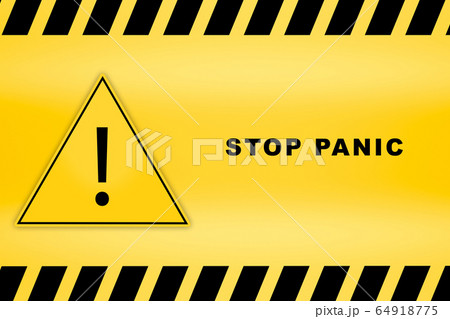 sign don't panic area on caution lines backgrounds 64918775
