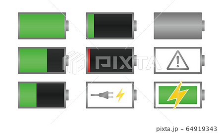 バッテリー アイコンのイラスト素材