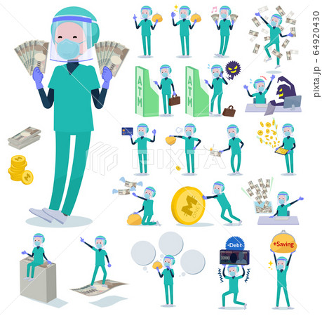flat type surgical doctor men face sealed_money flat type surgical doctor men face sealed_money 64920430