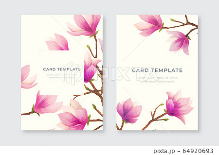 Greeting cards with magnolia Greeting cards with magnolia 64920693