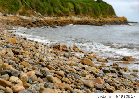 Hiking on bretagne cotes d'armor coast 64920917