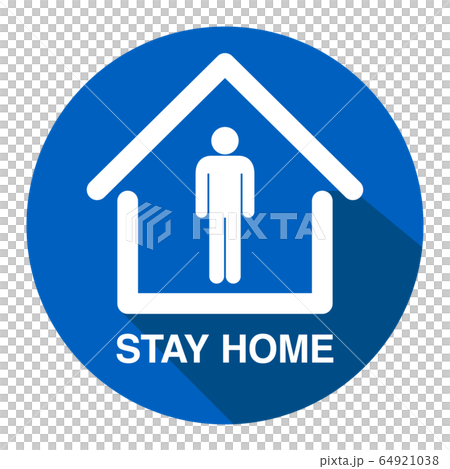 Stayhome Home Stay Pictogram Stock Illustration