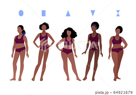 Vector collection of female body types 64921679