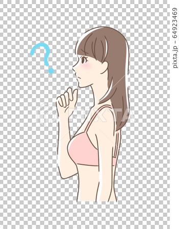感到焦慮,懷疑和憂慮的女人的側面 感到焦慮,懷疑和憂慮的女人的側面 64923469