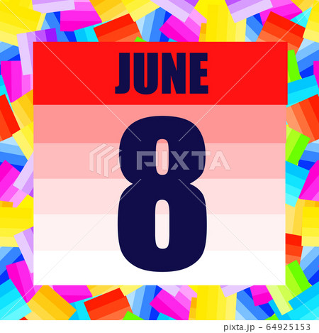 June 8 icon. For planning important day. Banner for holidays and special days. Eighth june. June 8 icon. For planning important day. Banner for holidays and special days. Eighth june. 64925153