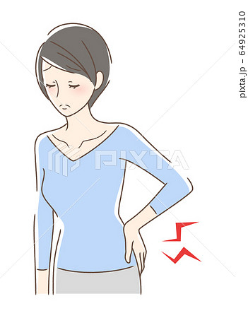 腰痛に悩む女性 64925310