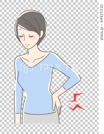 腰痛に悩む女性 64925310