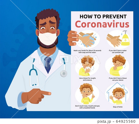 African doctor in mask - coronavirus African doctor in mask - coronavirus 64925560