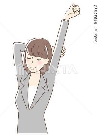 ストレッチする女性 64925833