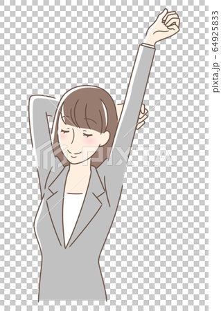 ストレッチする女性 64925833