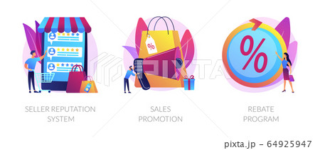 Customer relations vector concept metaphors 64925947