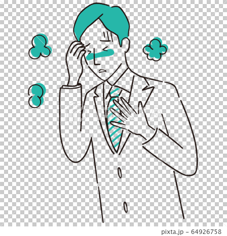 手繪1color西裝男發燒 64926758