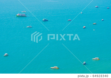 Beautiful tropical beach sea ocean bay and architecture building in Pattaya city Thailand Beautiful tropical beach sea ocean bay and architecture building in Pattaya city Thailand 64928340