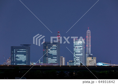 見沼田んぼ　さいたま新都心夜景 64931642