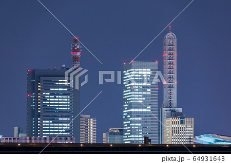 見沼田んぼ さいたま新都心夜景 見沼田んぼ さいたま新都心夜景 64931643