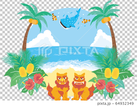 夏_沖縄_観光_色シンプル 64932349