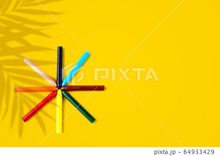 Colorful crayon in vibrant color 64933429
