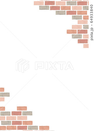 Red Brick Frame Vertical Postcard Size Stock Illustration