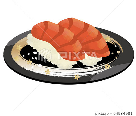 お寿司 出前 デリバリー 寿司屋 日本食 板前 持ち帰り お土産 生物 お刺身 切り身 新鮮 しゃりのイラスト素材