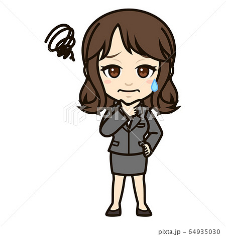社会人女性 困り顔 社会人女性 困り顔 64935030