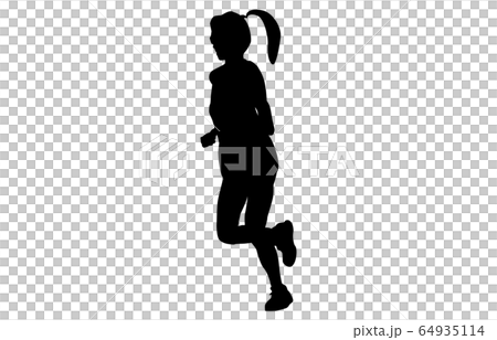 スポーツシルエット陸上1 64935114
