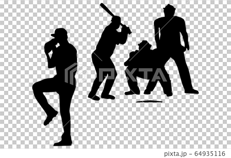 運動剪影棒球18 64935116