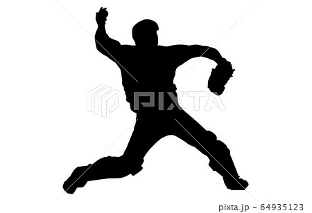 スポーツシルエット野球15 64935123