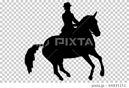 スポーツシルエット馬術5 64935151