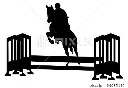 スポーツシルエット馬術6 64935152