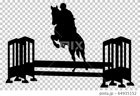 スポーツシルエット馬術6 64935152