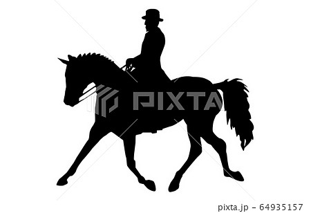 スポーツシルエット馬術1 64935157