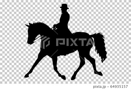 スポーツシルエット馬術1 64935157