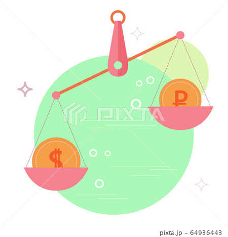 Rouble Dollar rate icon 64936443