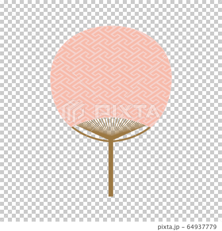 和柄のうちわ 64937779