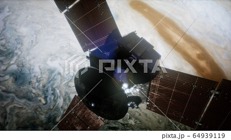 Juno sattelite orbiting Jupiter Juno sattelite orbiting Jupiter 64939119