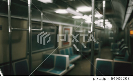 subway car in USA empty because of the coronavirus 64939208