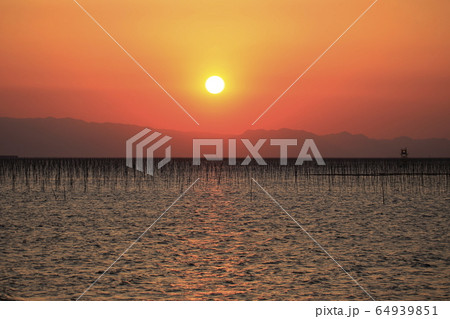 大牟田市 三池港 夕景、 大牟田市 三池港 夕景、 64939851