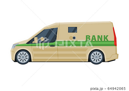 Bank Cash Van Car, Banking, Currency and Valuables Transportation, Security Finance Service Vector Illustration Bank Cash Van Car, Banking, Currency and Valuables Transportation, Security Finance Service Vector Illustration 64942065