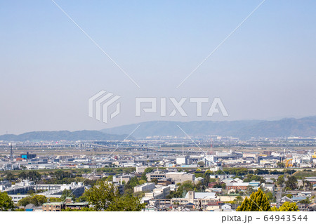 宇治市黄檗山から望む久御山方面の景色 宇治市黄檗山から望む久御山方面の景色 64943544