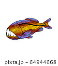 saber-toothed fish, sea monster, color mosaic with 64944668