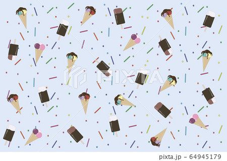 chocolate ice cream on a stick in a waffle chocolate ice cream on a stick in a waffle 64945179