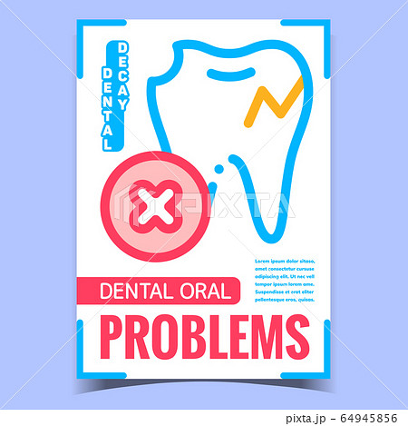 Dental Oral Problems Advertising Poster Vector 64945856