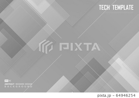Abstract square white and gray technology template design background. Abstract square white and gray technology template design background. 64946254