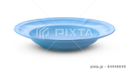 blue plate on white background blue plate on white background 64946649