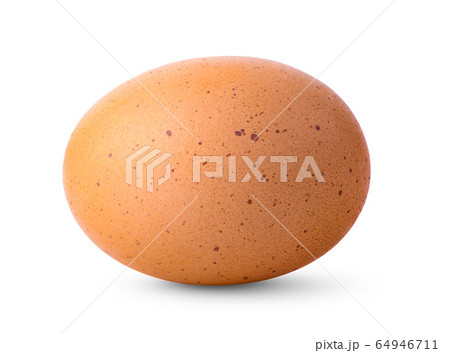 Egg on white background cutout Egg on white background cutout 64946711