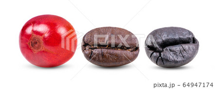 coffee beans  on white background 64947174