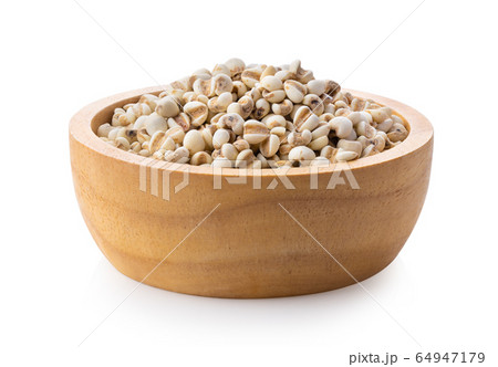 Pile of Adlay millet ( pearl millet or Job's tears 64947179